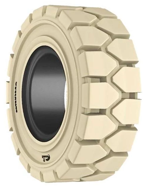 Цельнолитая шина (БЕЛЫЙ суперэластик) для вилочных погрузчиков 5.00-8 (стандарт)
