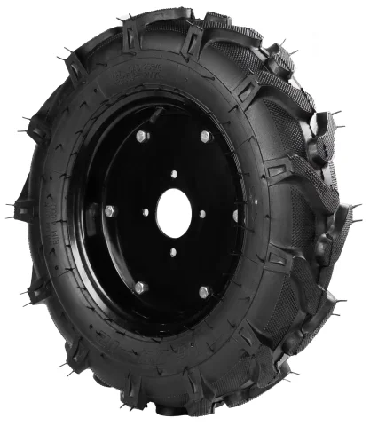 Колесо для мотоблока 5.00-12 «Елочка», диаметр 580 мм, 4 отверстия в сборе (шина+камера+диск)