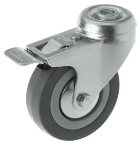 SChgb 93 - Аппаратное колесо 75 мм (под болт, поворотн., тормоз, подш. скольж.)